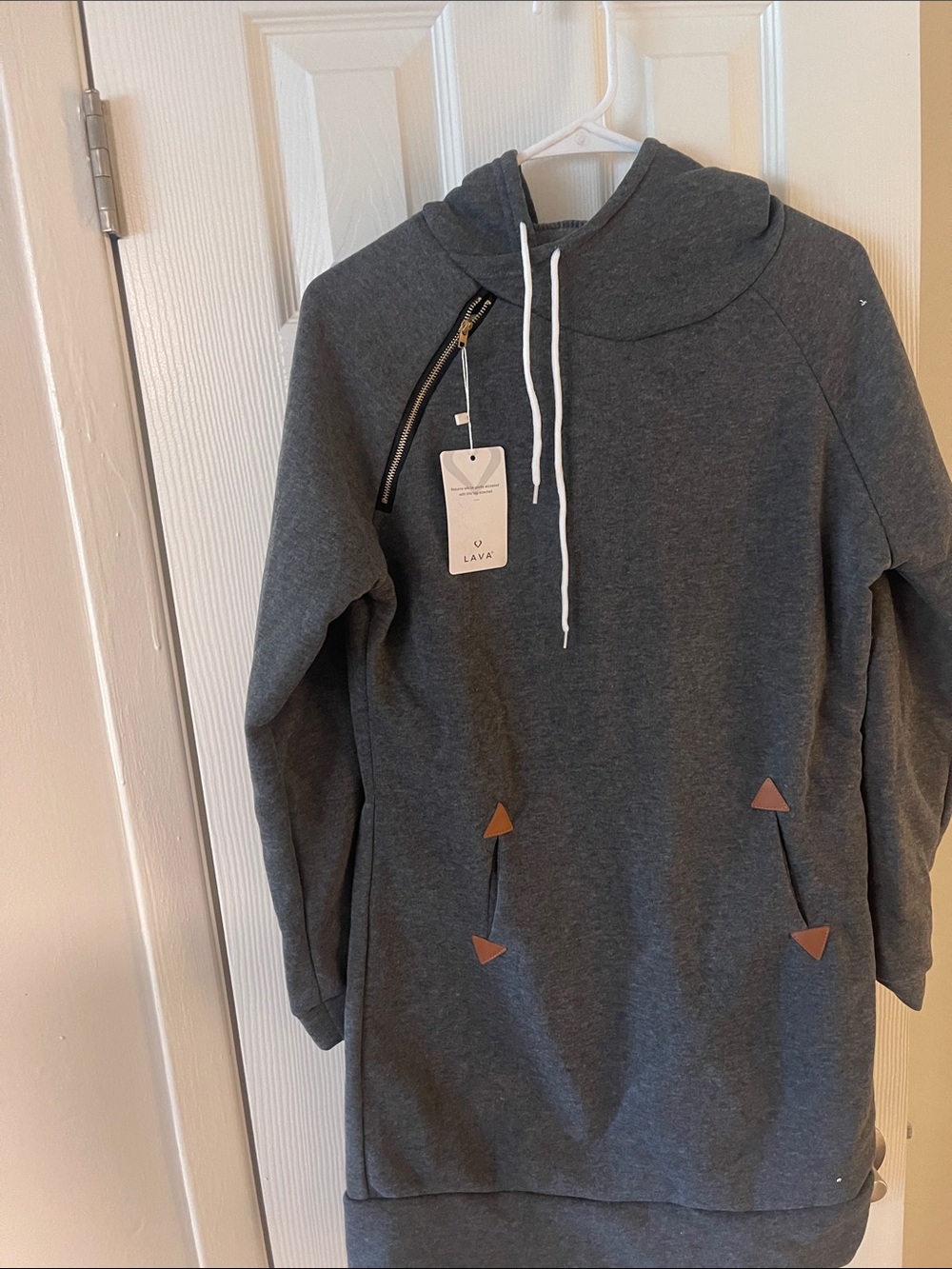 Source Unknown Dark Charcoal Zip Hoodie Sweater